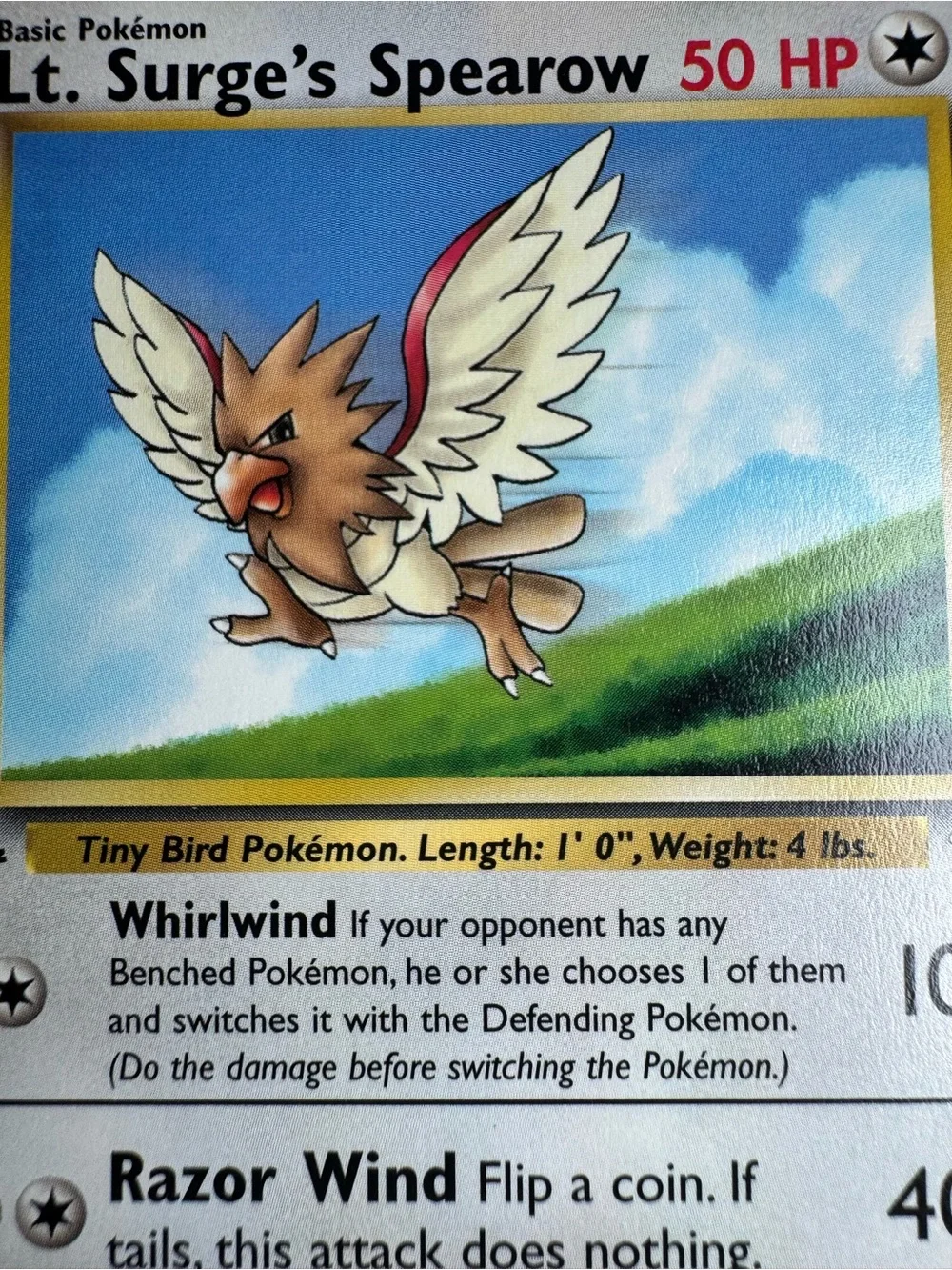 Lt. Surge's Spearow #83/1st Edition/Pokemon Gym Heroes